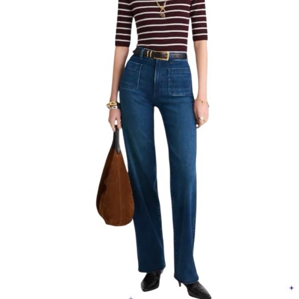 Madewell The Emmett Wide Leg Full Length Jean